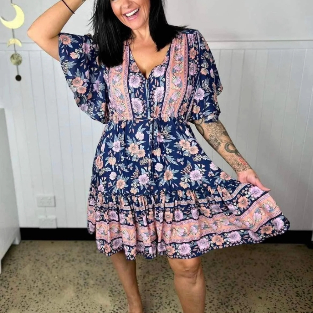Gorgeous boho Babydoll dress 👗 by Black Market Medium/ Large